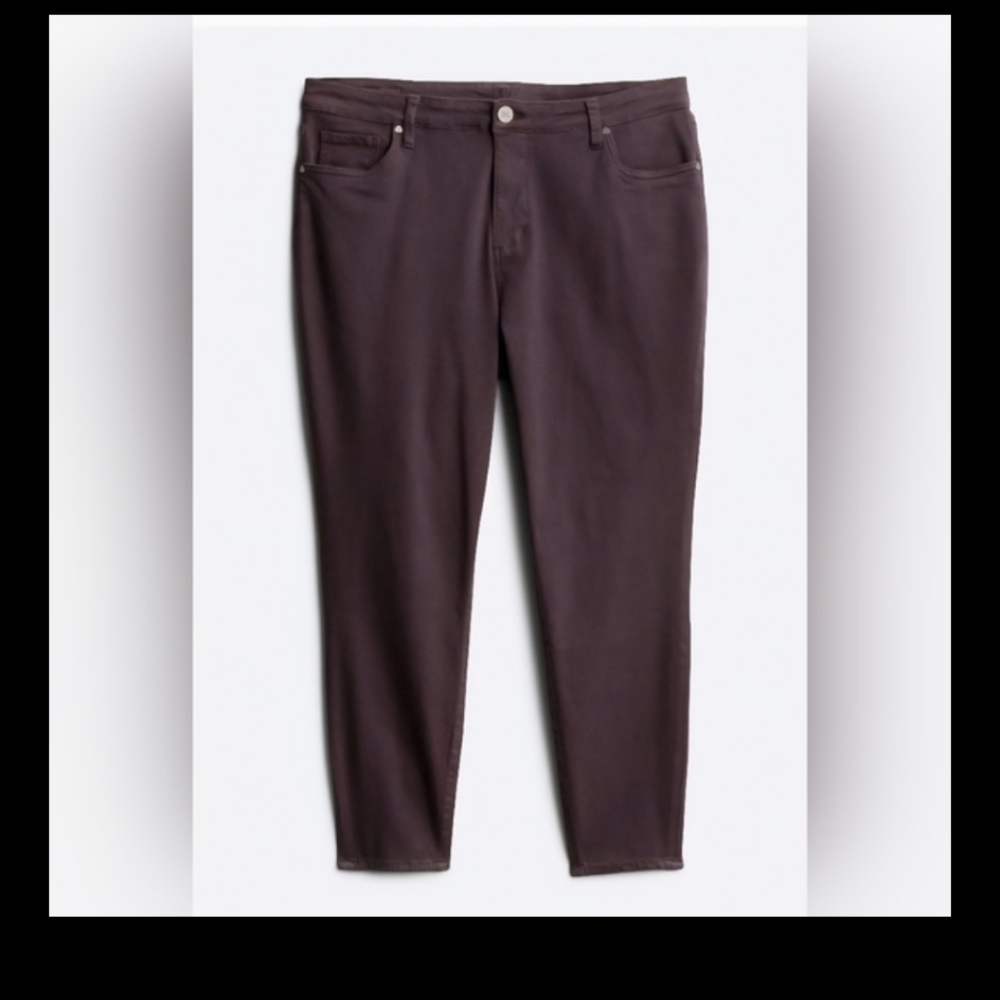 Kut from the Kloth Women's Deep Purple/Plum Slim Jeans Size 20W